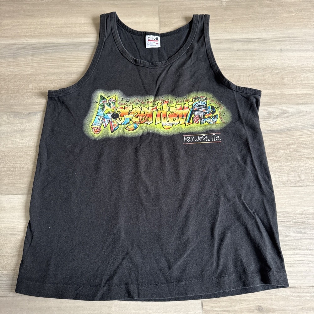 Vintage Anvil JIMMY BUFFETT MARGARITAVILLE KEY WEST FLORIDA TANK TOP T-Shirt M